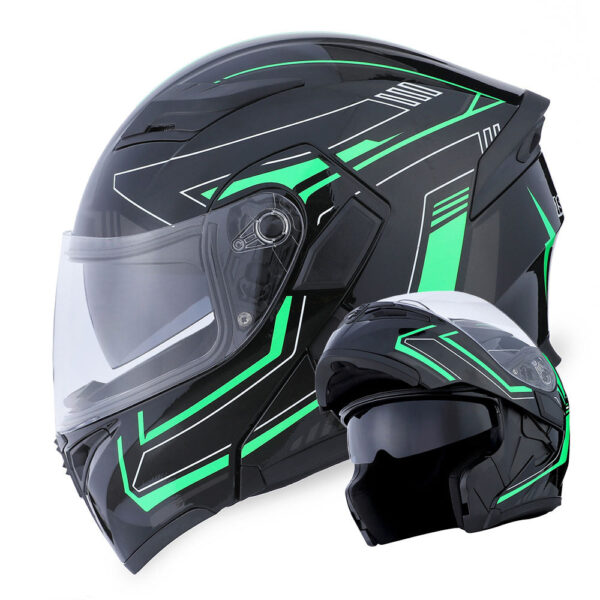 Motorcycle Modular Full Face Helmet with Dual Visor - Image 36