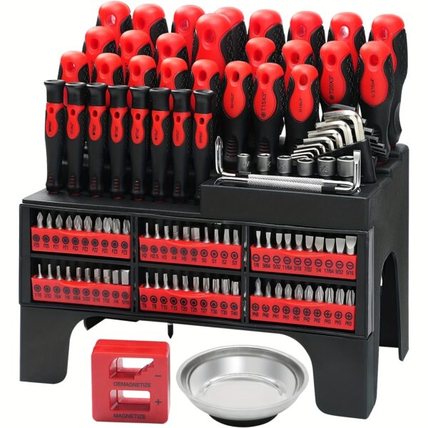118-Piece Magnetic Screwdriver Set with Storage Rack