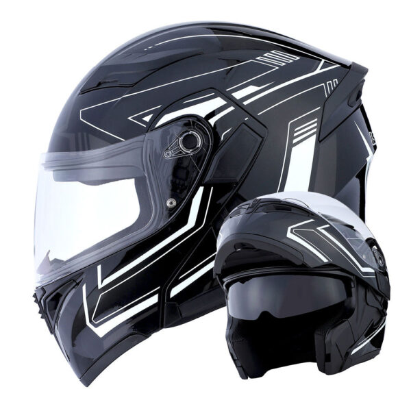 Motorcycle Modular Full Face Helmet with Dual Visor - Image 51